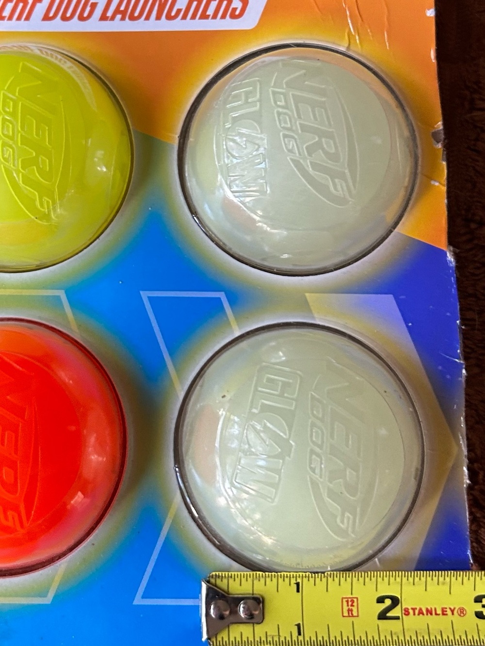 Nerf Launcher Balls 2.5 inch - silicone Pack of 4 glow-in-the-dark - Picture 4 of 4